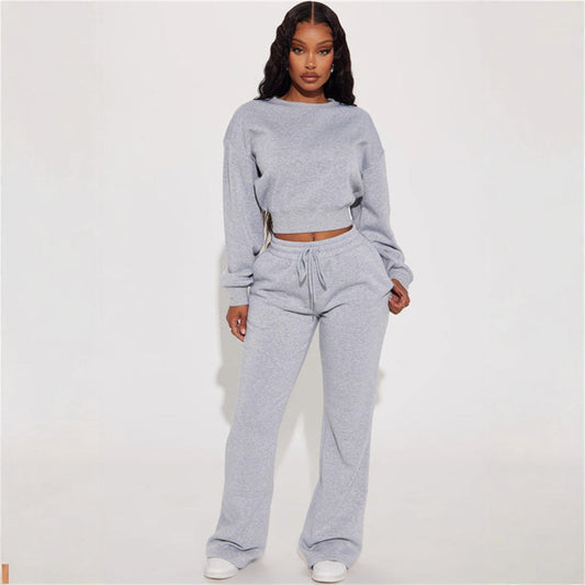 Cropped Sweatshirt med Voluminøse Ærmer fra Stilsikker