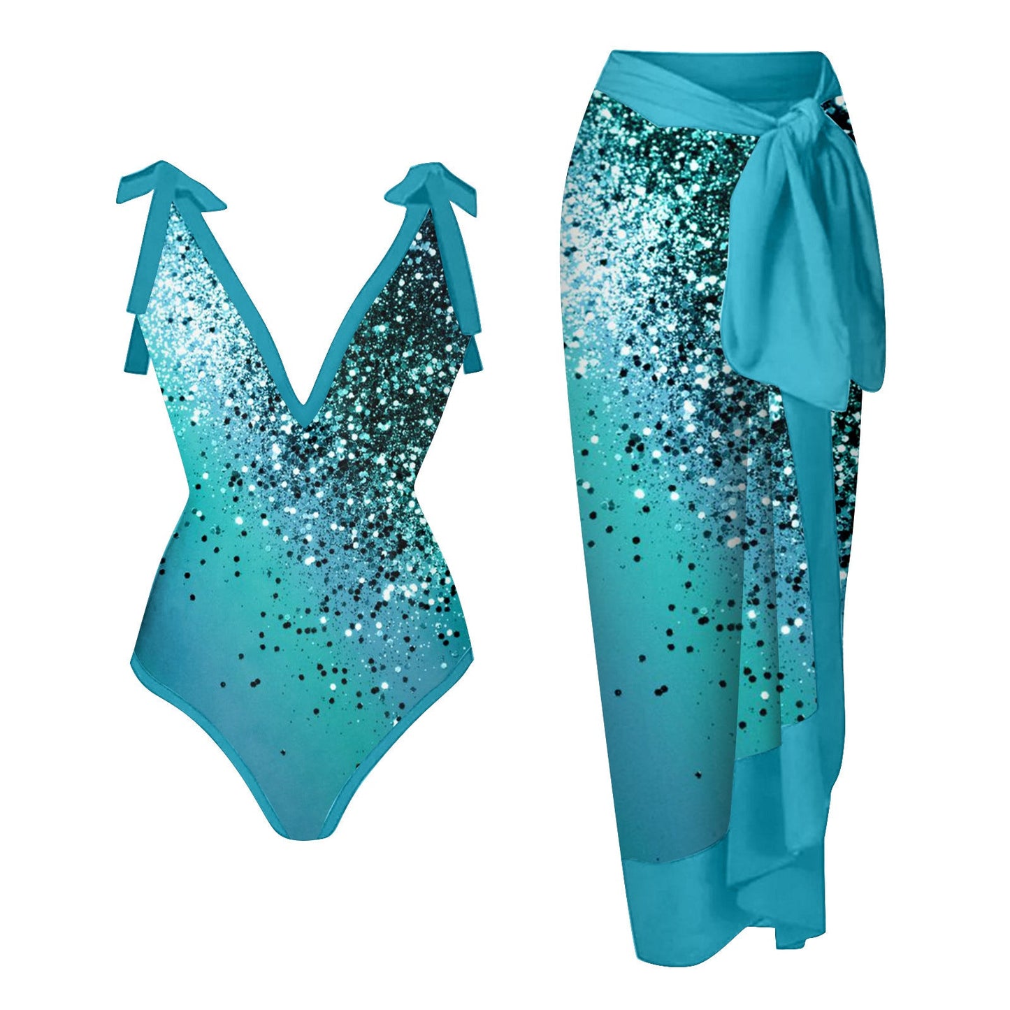 Elegant Badhälsning Set med Chic Knytdräkt