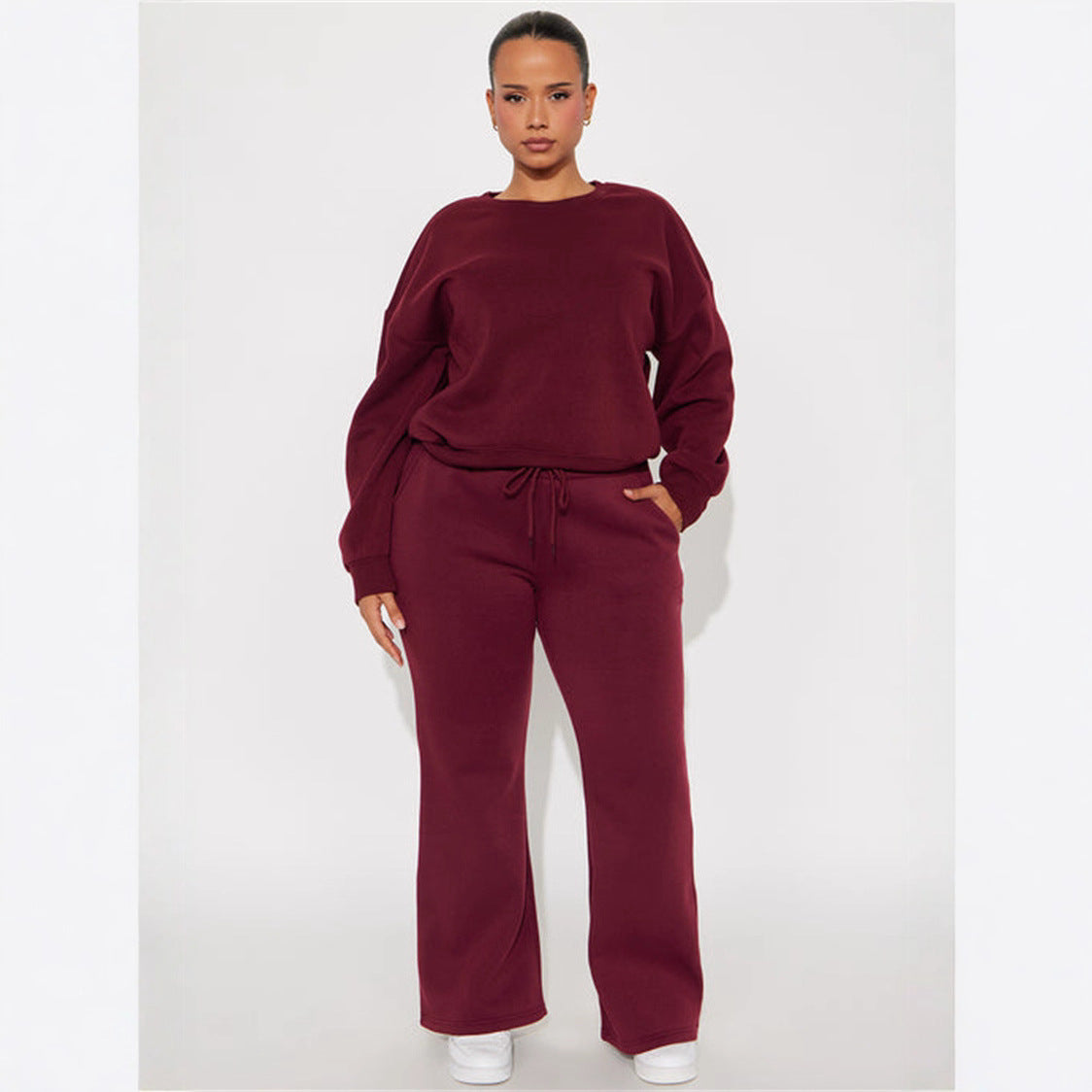 Cropped Sweatshirt med Voluminøse Ærmer fra Stilsikker