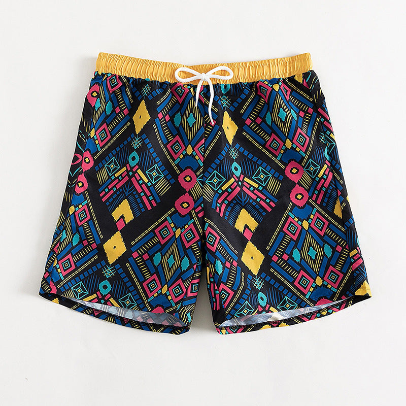 Stiliga Badshorts för Kvinnor med Geometrisk Design