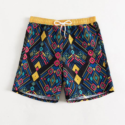 Stiliga Badshorts för Kvinnor med Geometrisk Design