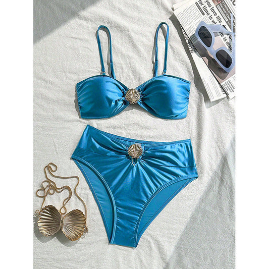 Eleganta Bikini-Set för Kvinna med Skulpterande Detaljer