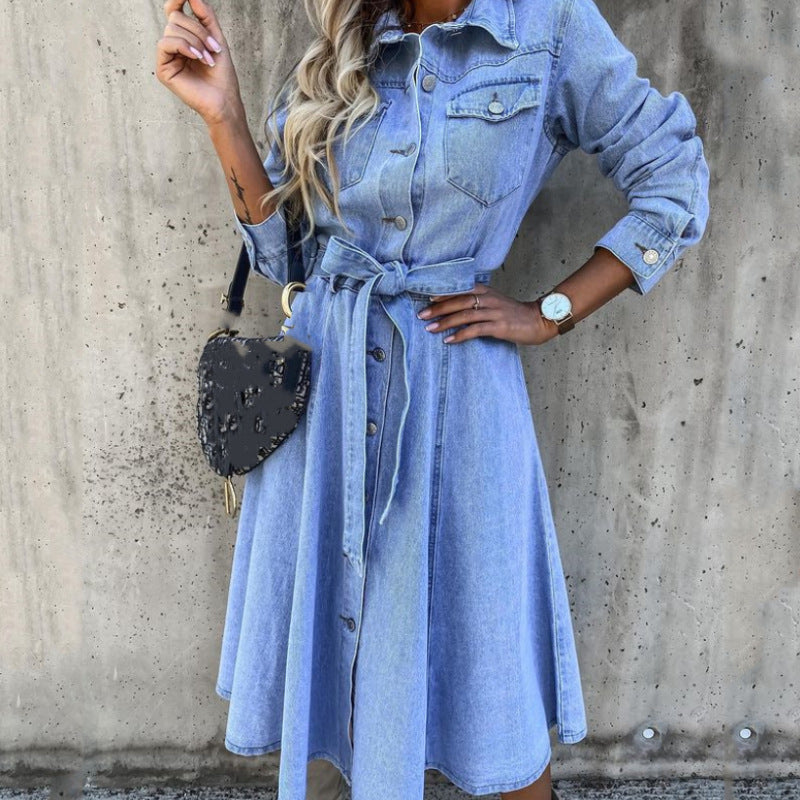 Klassisk Denim-Kjole fra ModeLuxe
