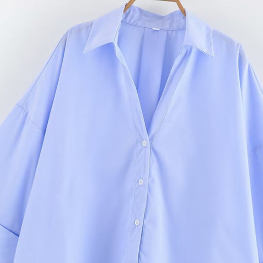 Elegant Blus med Ledig Silhuett och Chic Ärmar
