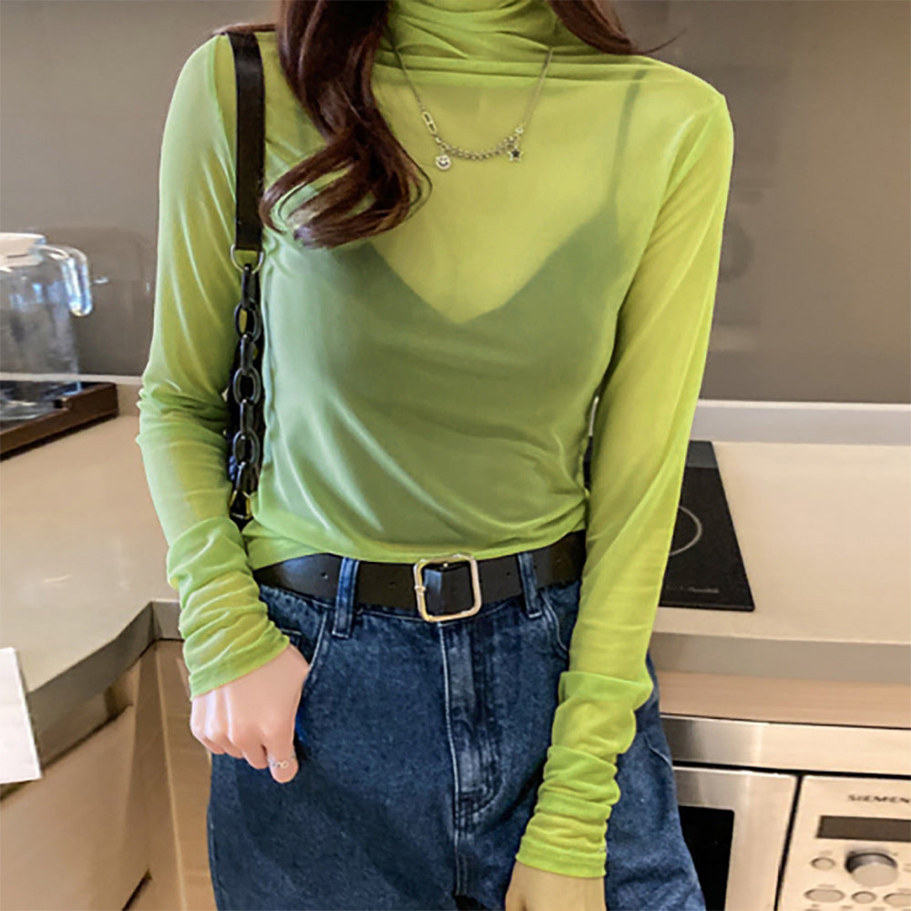 Gennemsigtig Turtleneck-Trøje med Stil