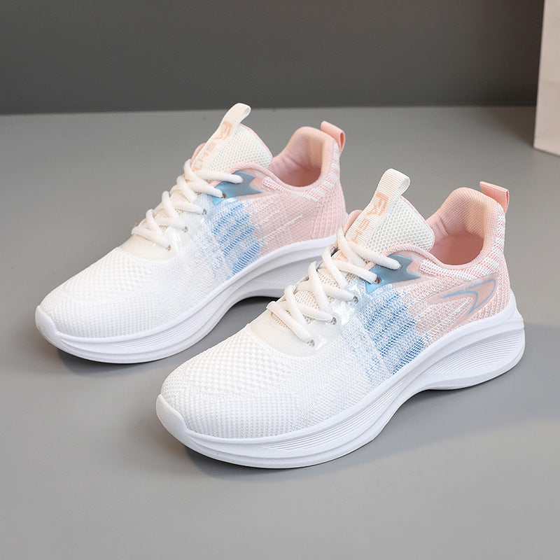 Urbana Sneakers för Kvinnor med Andningsbar Mesh och Stötdämpande Sula