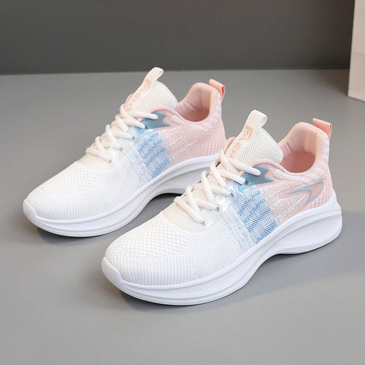 Urbana Sneakers för Kvinnor med Andningsbar Mesh och Stötdämpande Sula
