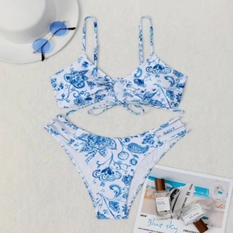 Blomstrande Bikini-Set för Stiliga Stunder