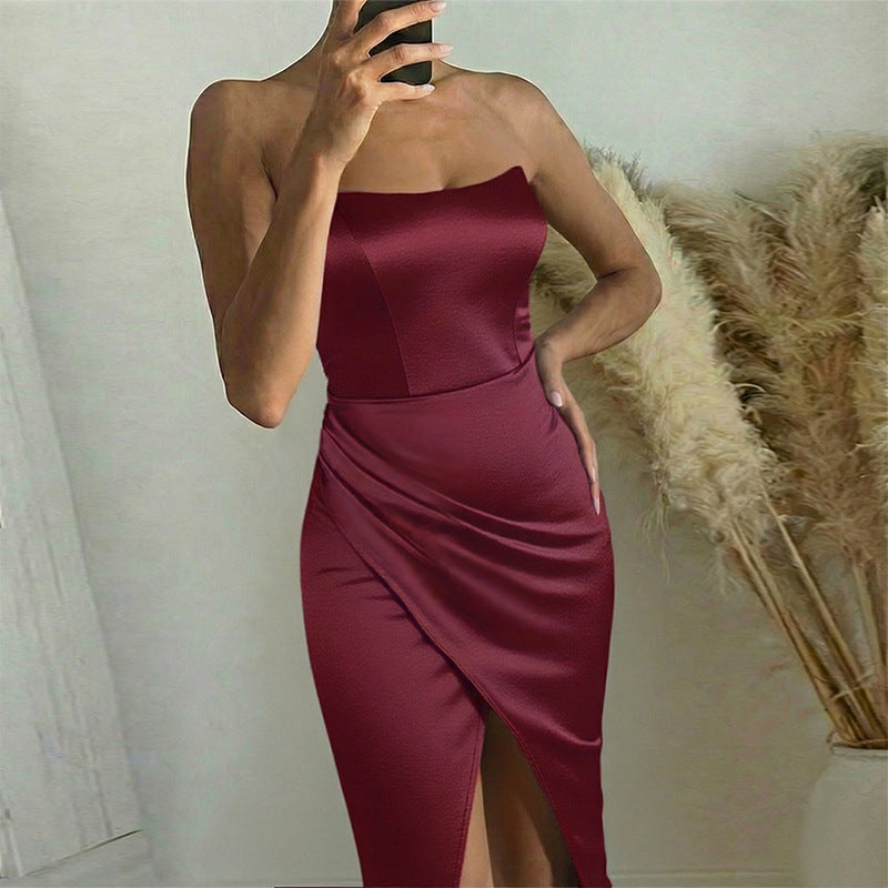 Eleganta Aftonklänningen i Lyxig Satin