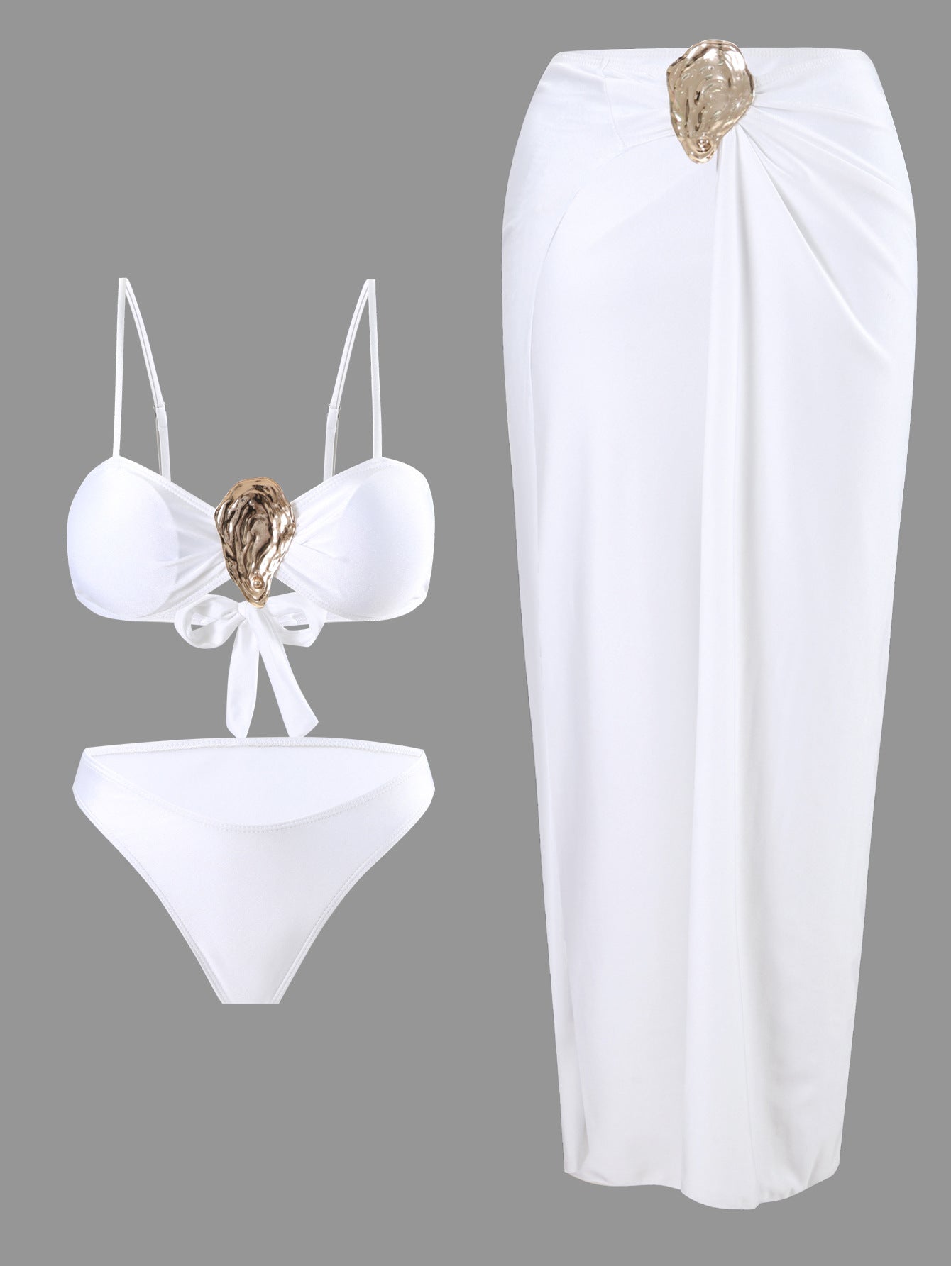 Stilfullt Bikiniset med Trendig Wrapkjol