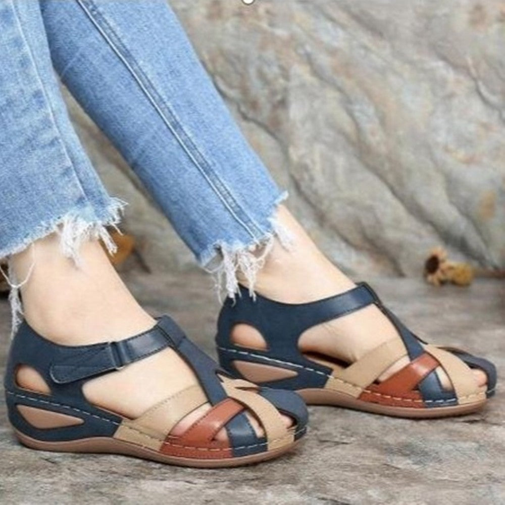 Elegant Anatomiska Sandaler med Justerbart Rem och Ventilerande Sula