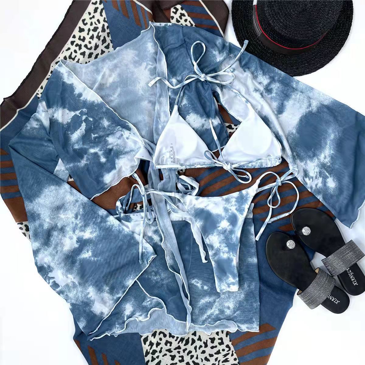 Stiligt Badset med Viktop och Högmidjade Bikiniunderdelar