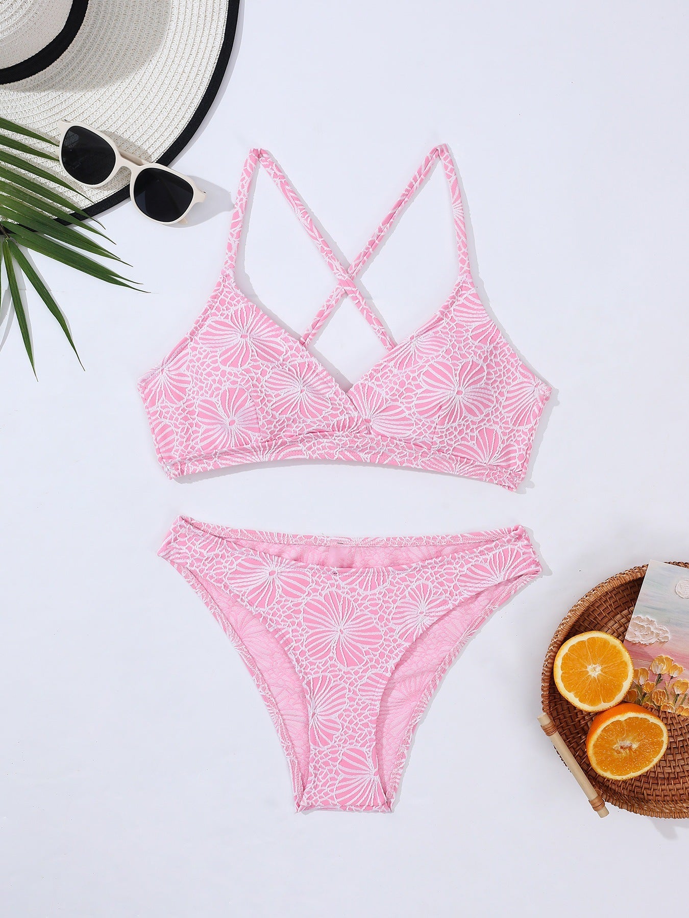 Blommig Bikiniset för Stilmedvetna Kvinna