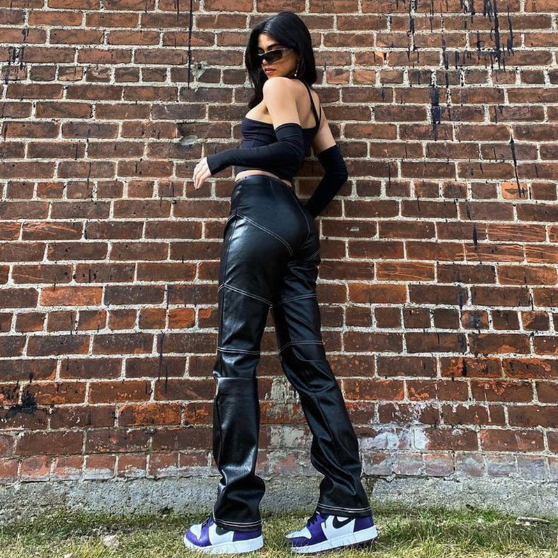 Asymmetrisk Crop-Top med Långa Ärmar för Kvinnor