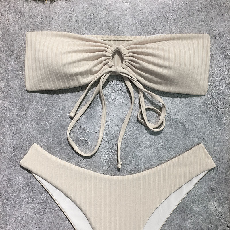 Snyggt Bandeau Bikini Set för Modemedvetna Kvinna