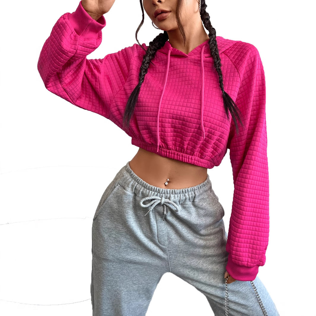 Stilfuld cropped Hoodie med raffineret struktur