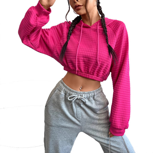 Stilfuld cropped Hoodie med raffineret struktur