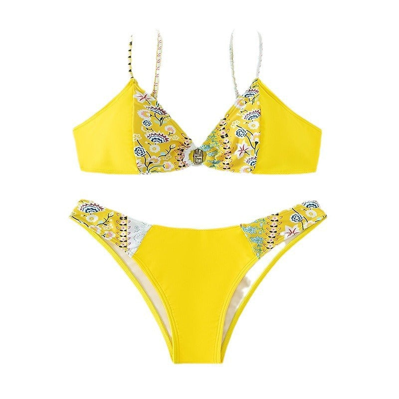 Blomstrande Bikini-Set för en Elegant Sommarlook