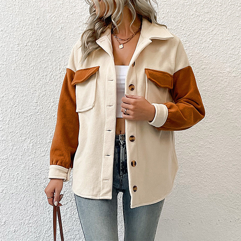 Elegant Overshirt för Kvinnor med Kontrastfärger