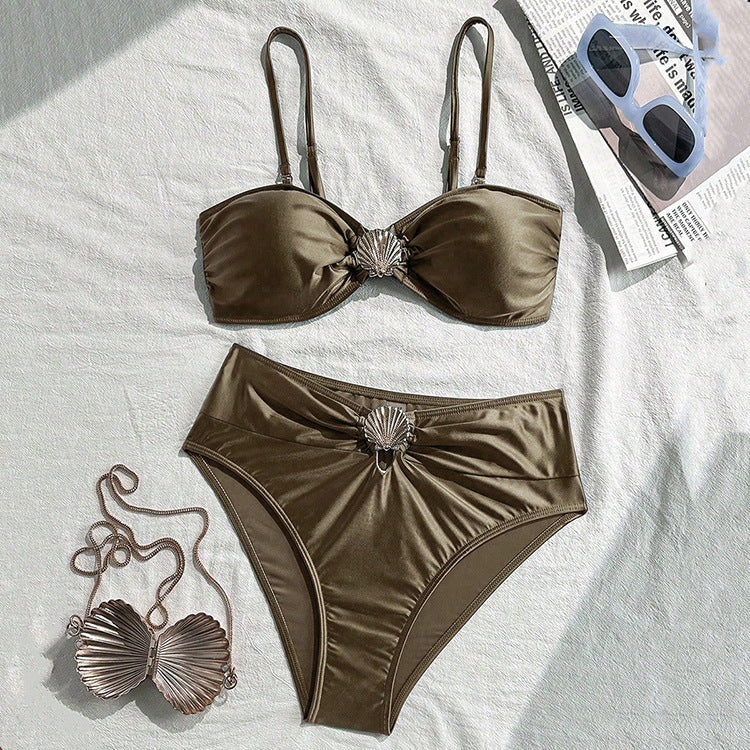 Eleganta Bikini-Set för Kvinna med Skulpterande Detaljer