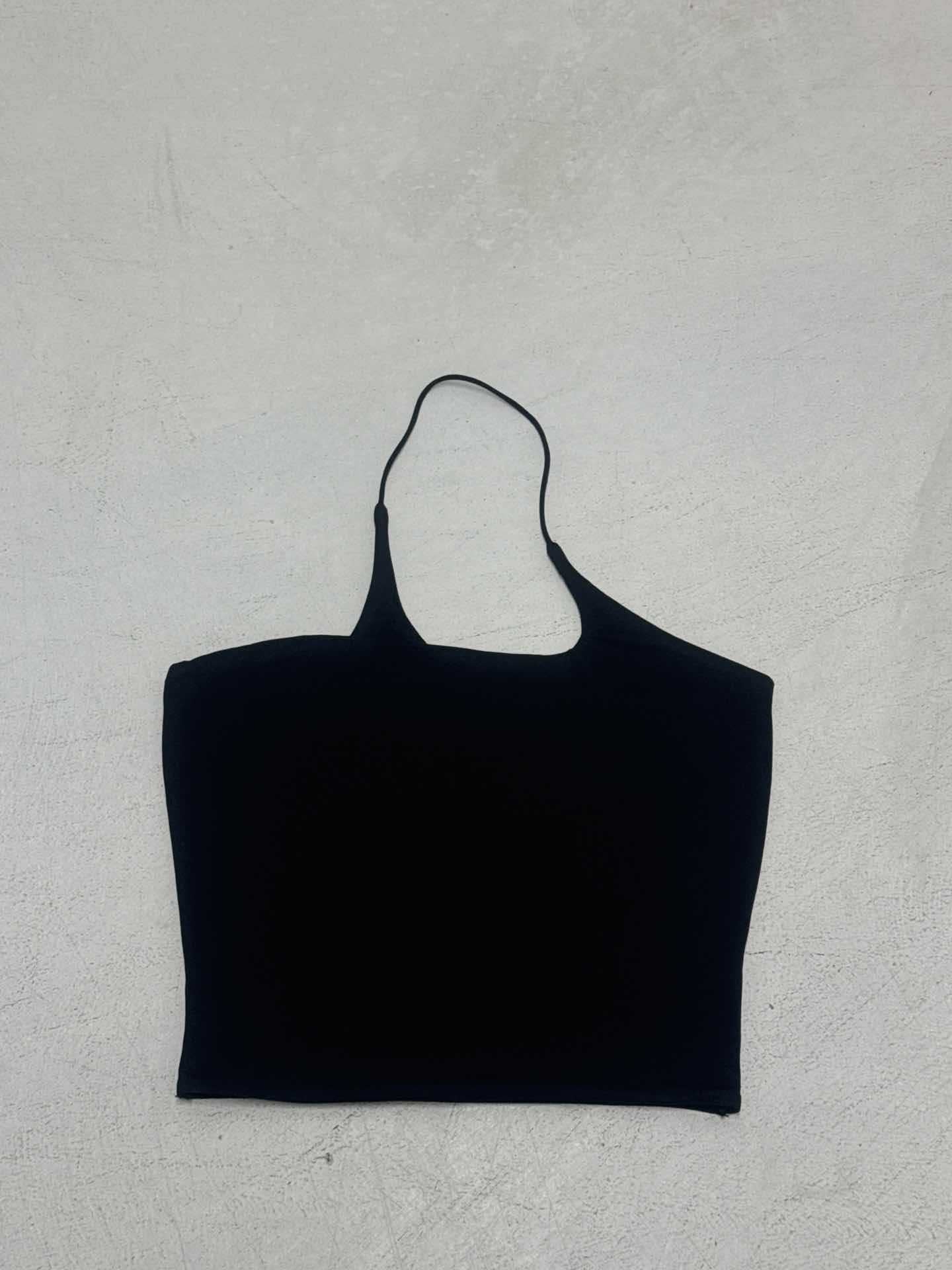 Asymmetriskt Cropped Top med Justerbara Axelband