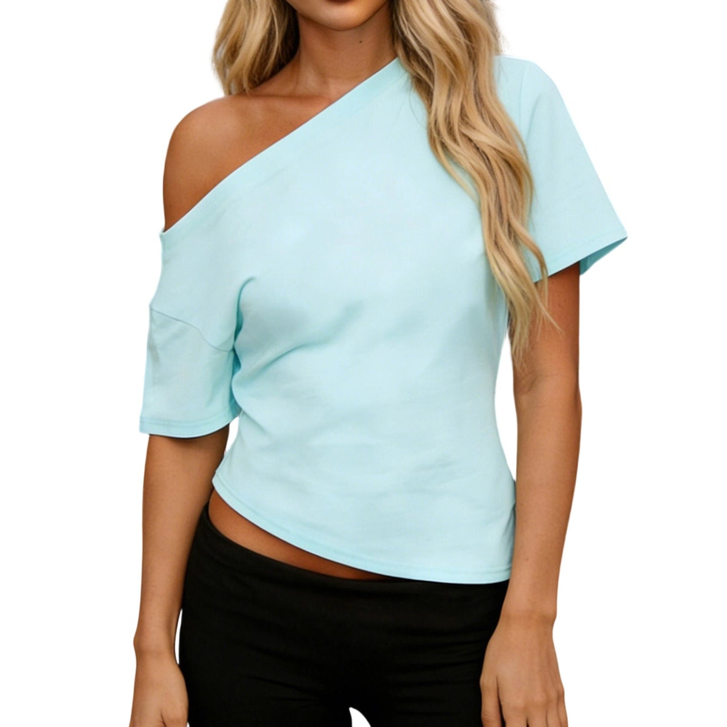 Asymmetrisk Top med Off-Shoulder Design för Trendiga Kvinna