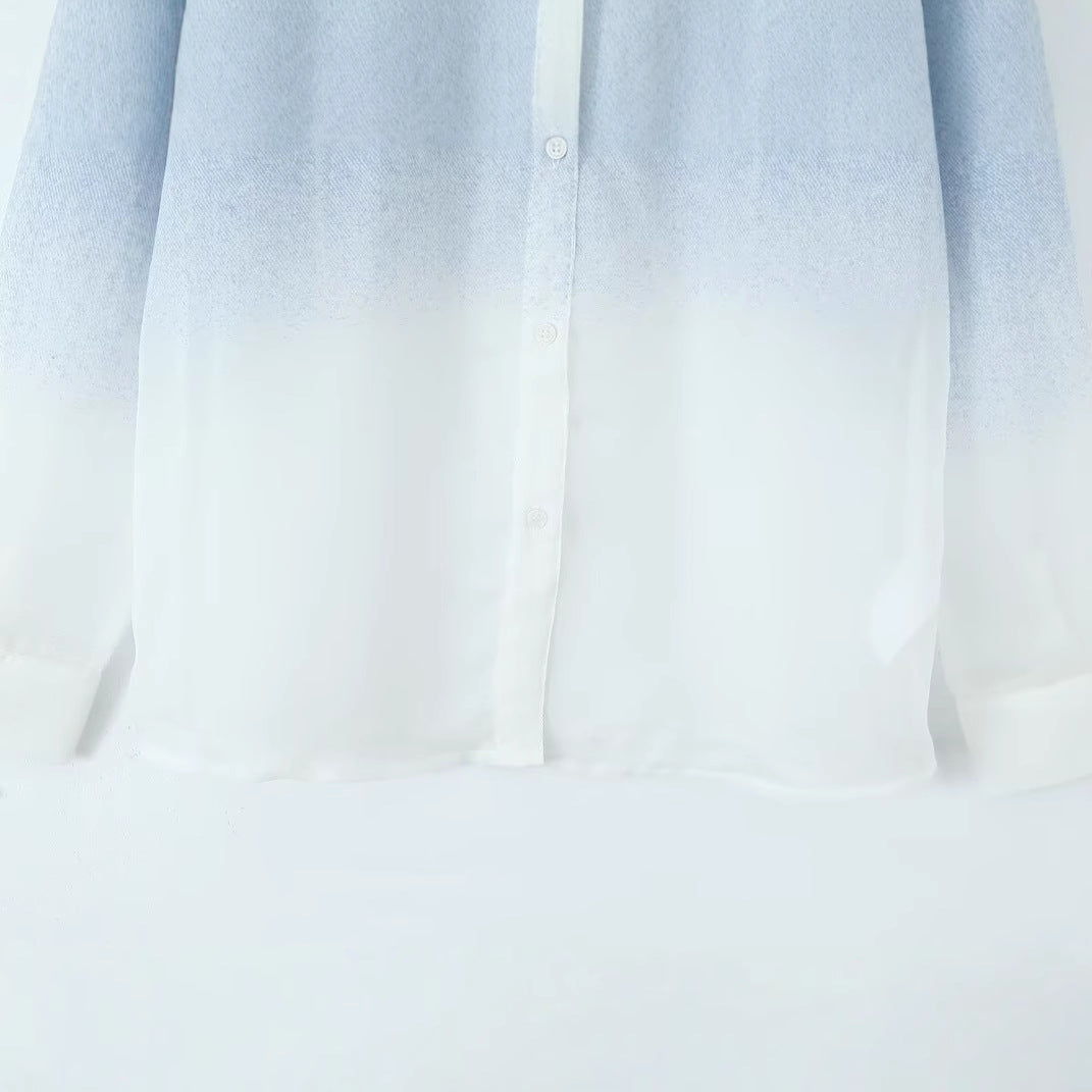 Sublim Bluse med Gradienteffekt til Den Moderne Kvinde