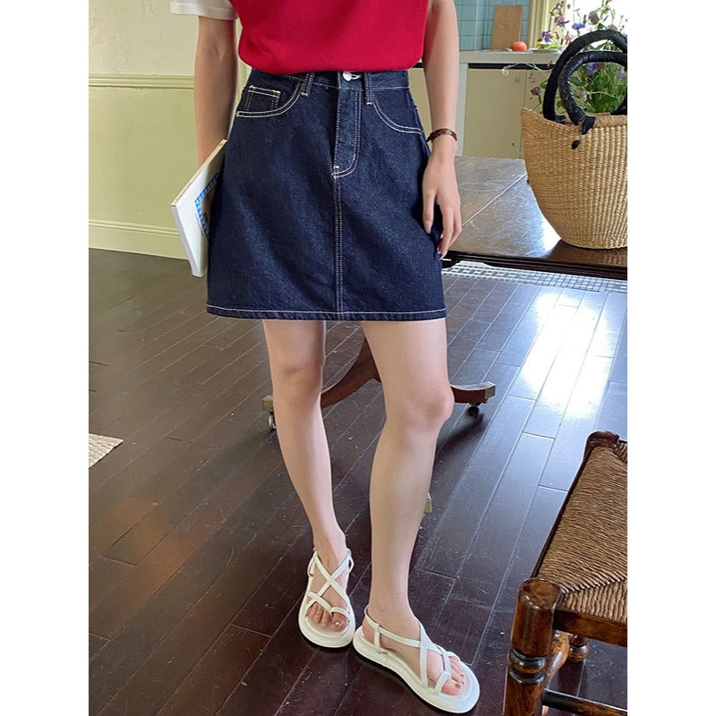 Moderne Denim Miniskirt til Den Stilbevidste Kvinde