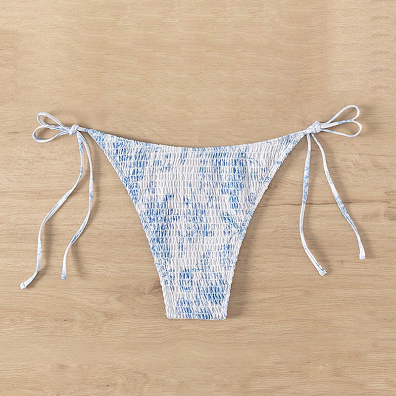 Stilrent Bikini-Höschen med justerbart snördesign