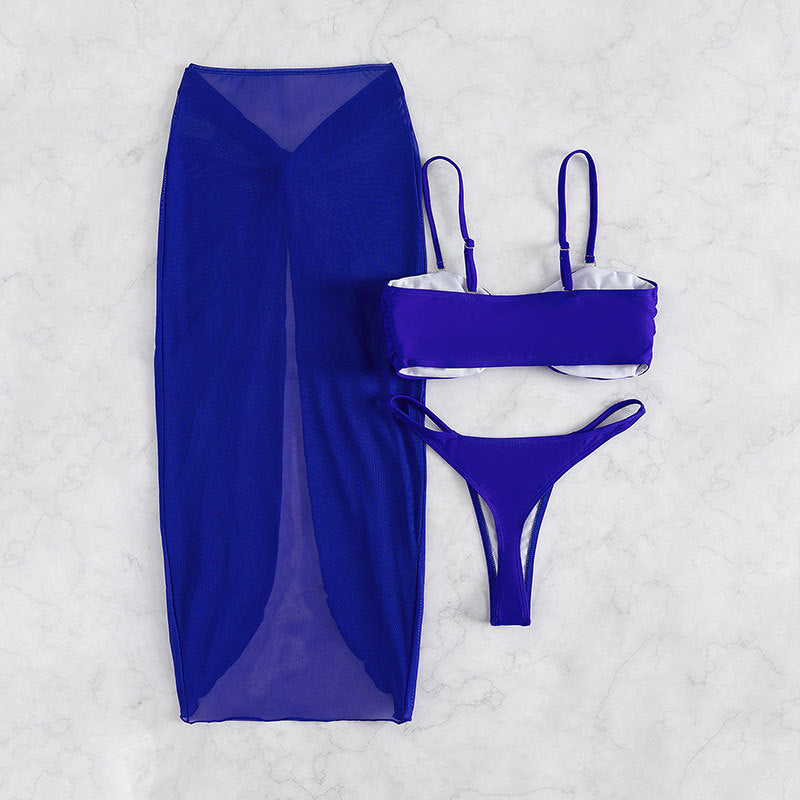 Stilfullt Bikiniset med Trendig Wrapkjol