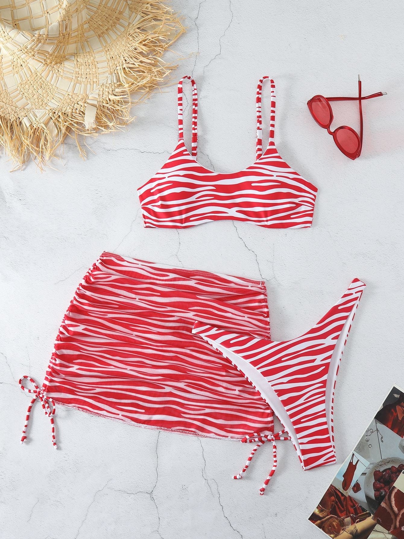 Sofistikerat Bikini Set med Lekfull Kjol