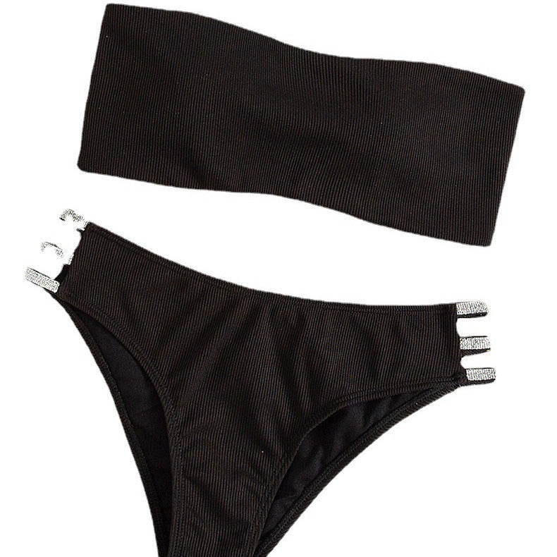 Stilrent Bikiniöverdel för Kvinnor med Chic Axeldesign