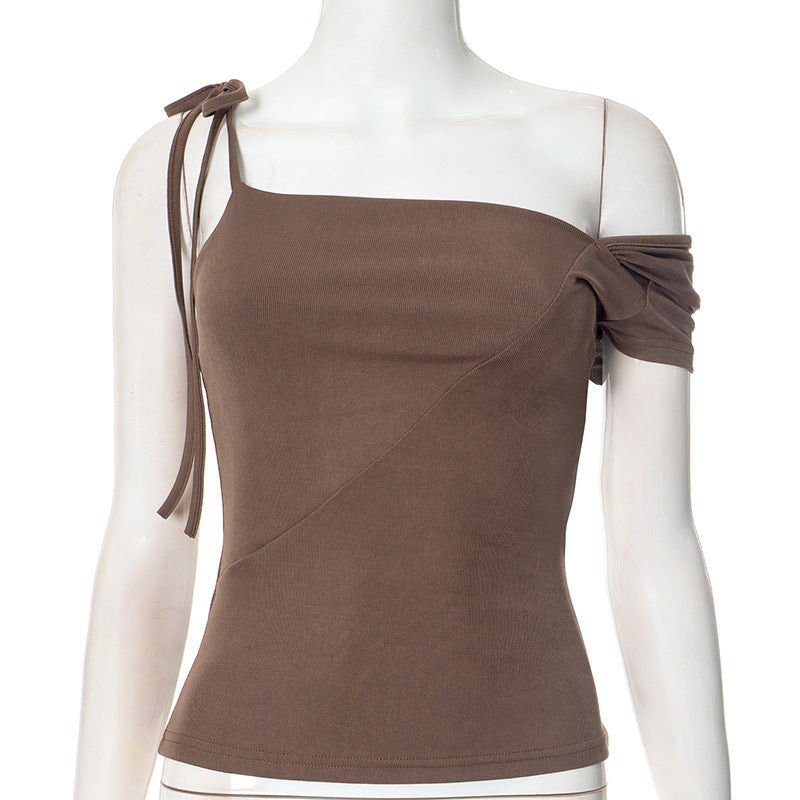 Asymmetrisk Top med Elegant Knytband