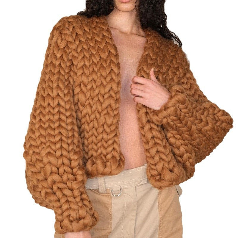 Feminine Chunky Stickad Tröja från StyleAura