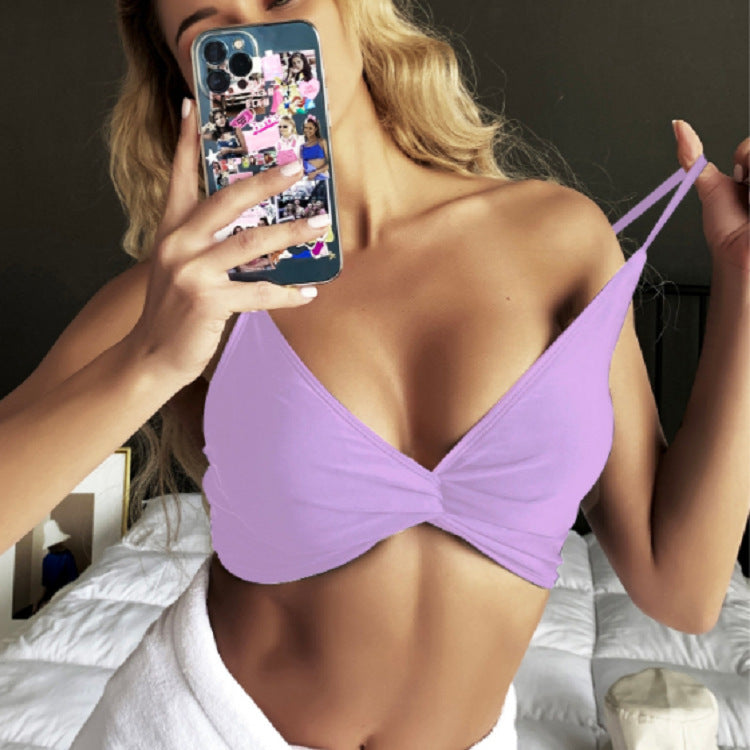 Elegant Bandeau-Bikiniöverdel med Snygg Knutdesign
