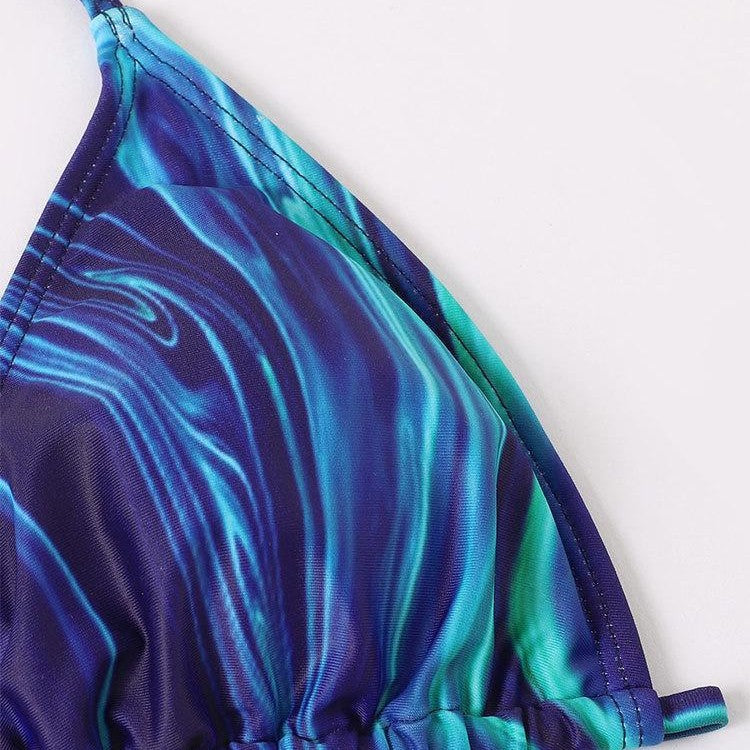 Snygg Baddräkt med Transparent Strandkimono