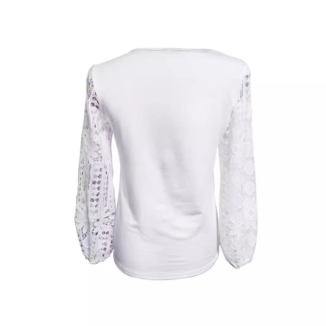 Sublim Bluse til Kvinder med Spidse Detaljer og Elegant Design