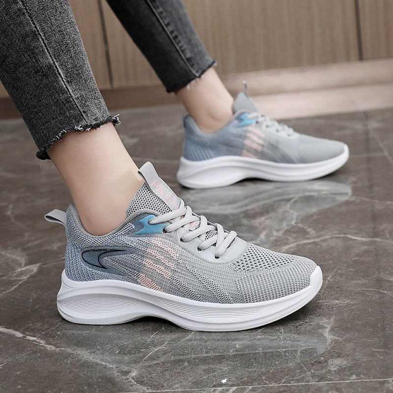 Urbana Sneakers för Kvinnor med Andningsbar Mesh och Stötdämpande Sula