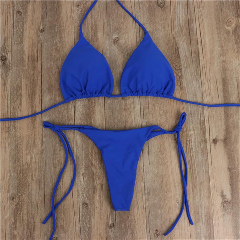 Bikini-set för kvinnor med justerbara axelband och minimalistisk stil