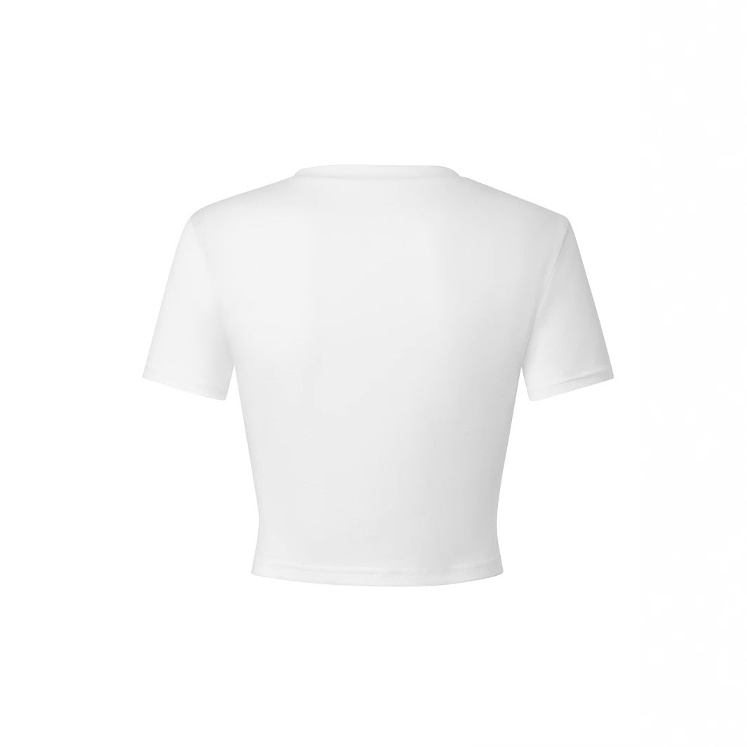 Stilrent ärmlöst T-shirt med inspirerande budskap och lekfull design