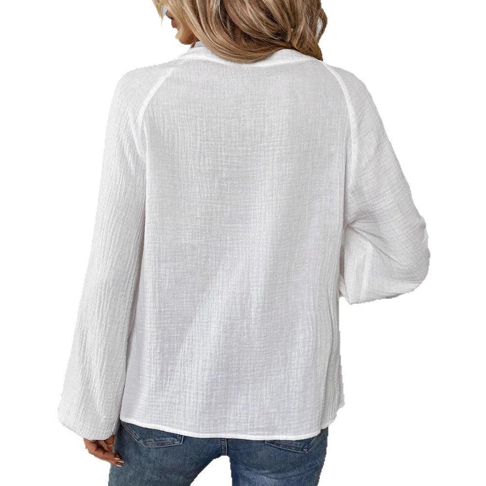 Elegant Bluse med unikke Paisley-mønstre og luftige ærmer