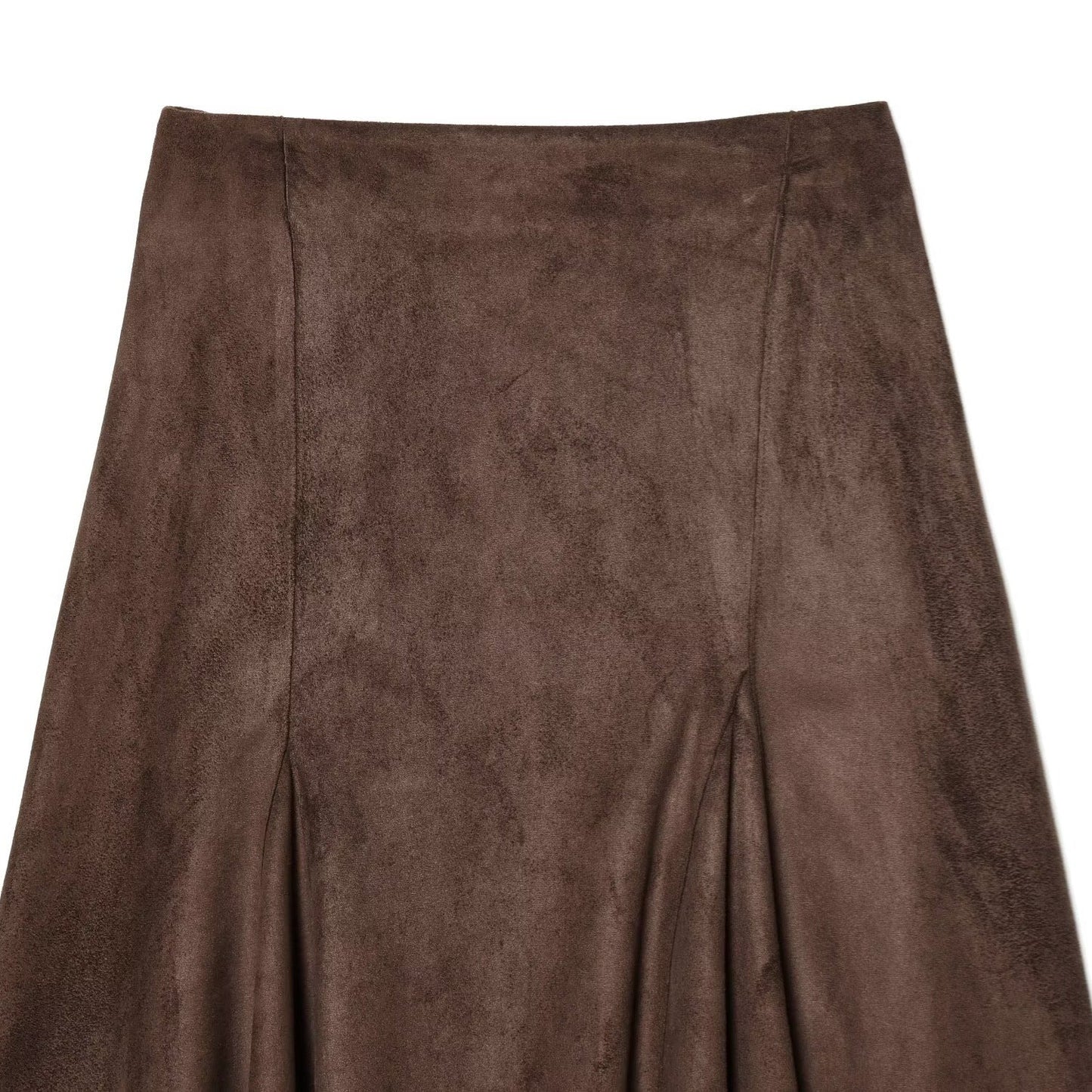 Elegant A-linjeformad kjol i mjukt mockaimitation