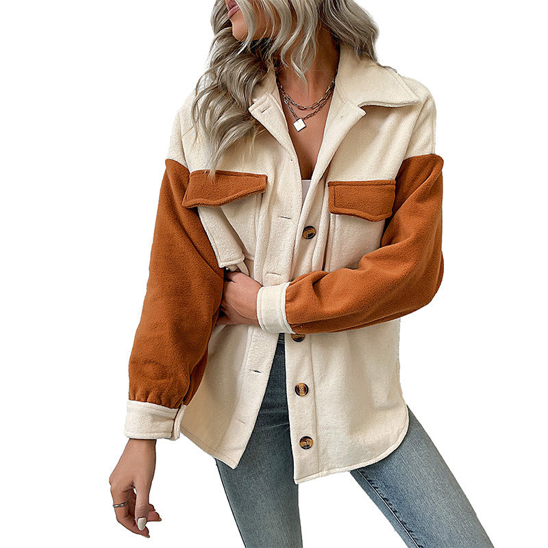 Elegant Overshirt för Kvinnor med Kontrastfärger