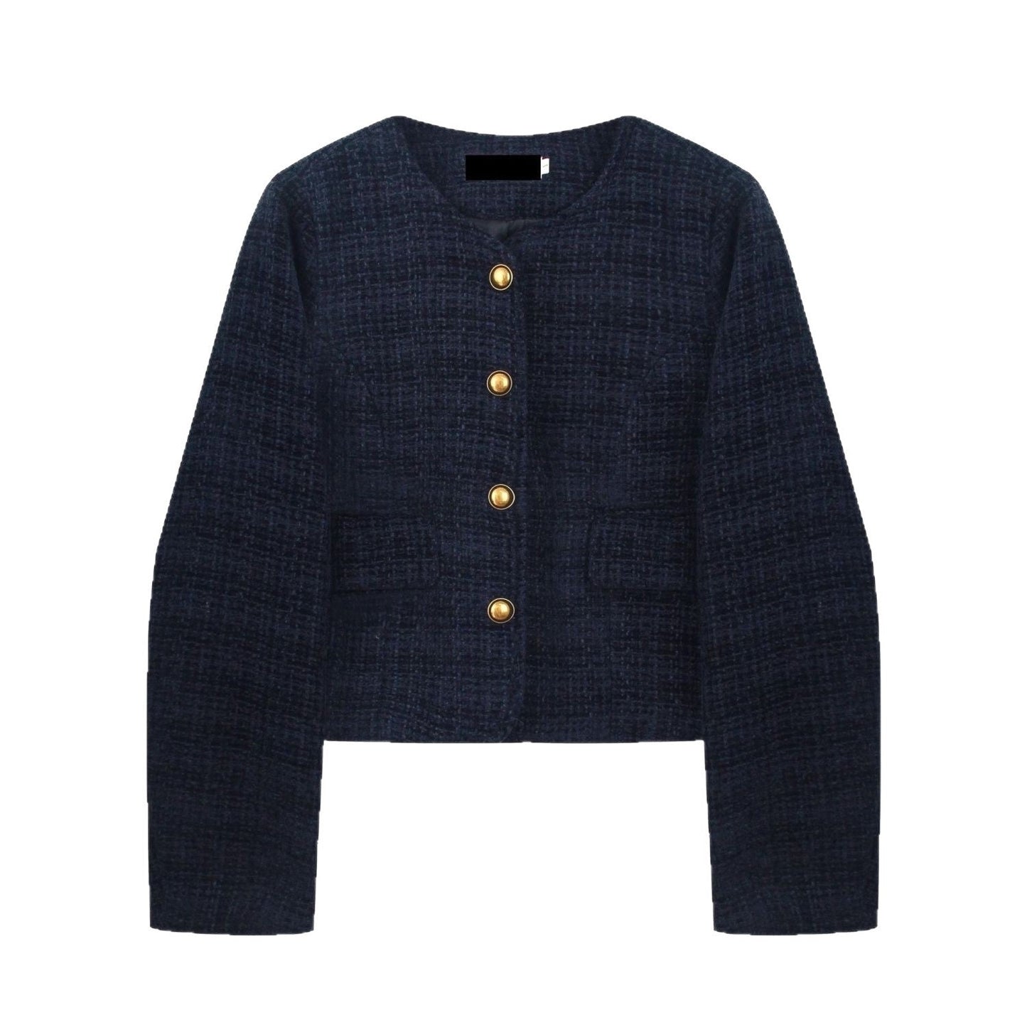 Chic cropped Blazer med gyldne detaljer
