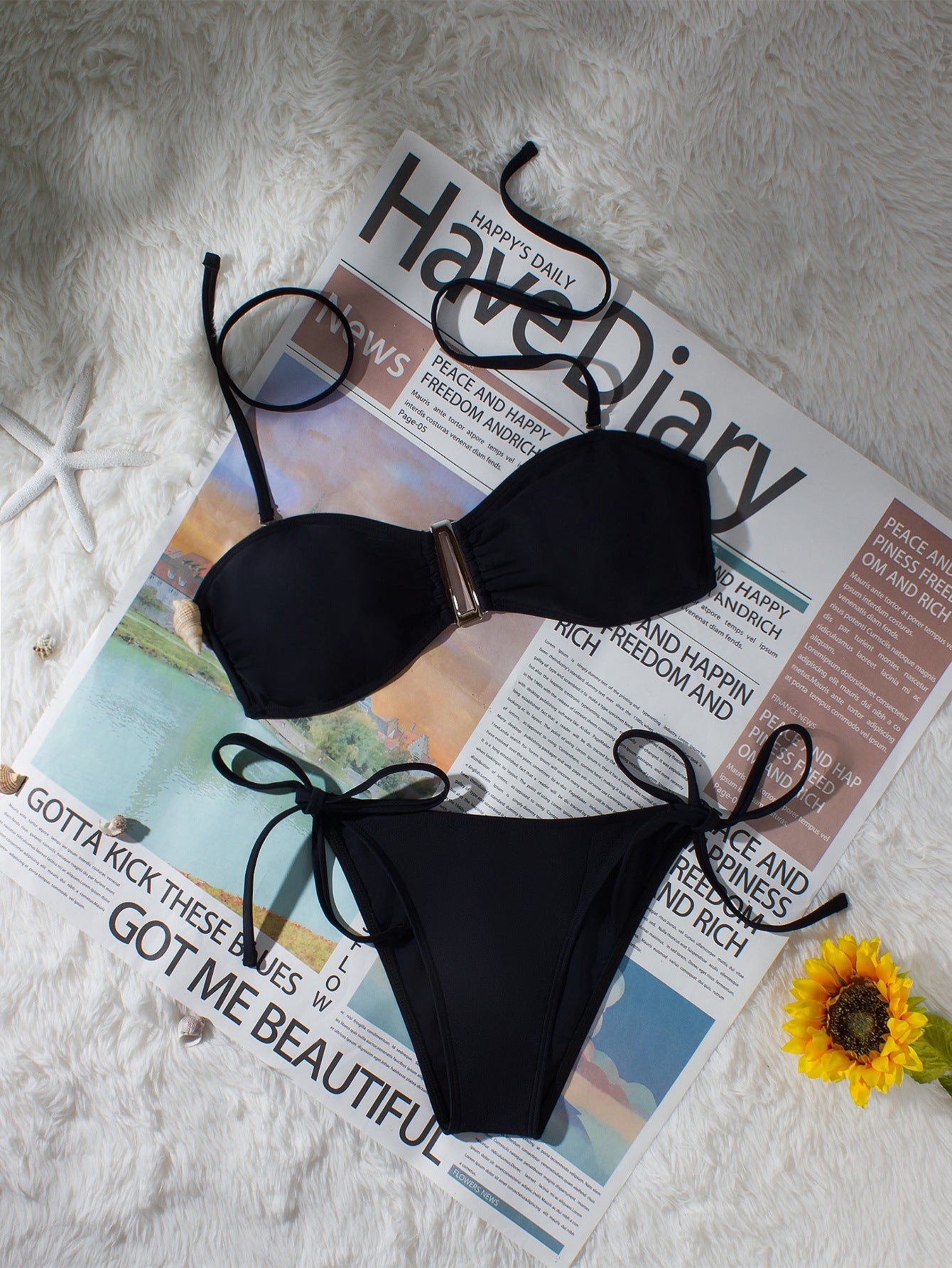 Eleganta Bandeau-Bikini för Stilmedvetna Kvinnor
