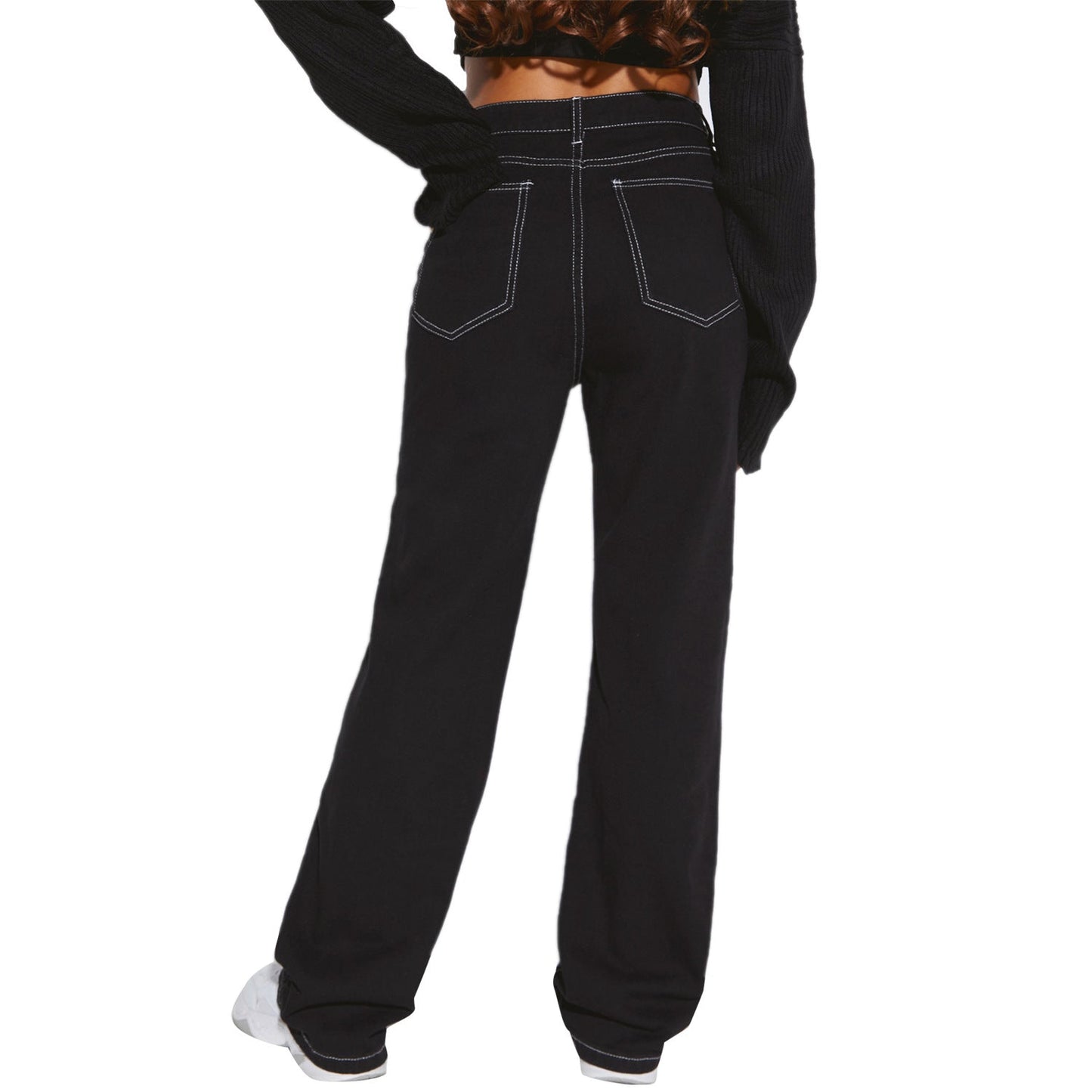 Elegant Wide-Leg High-Waist Jeans til Den Moderne Kvinde
