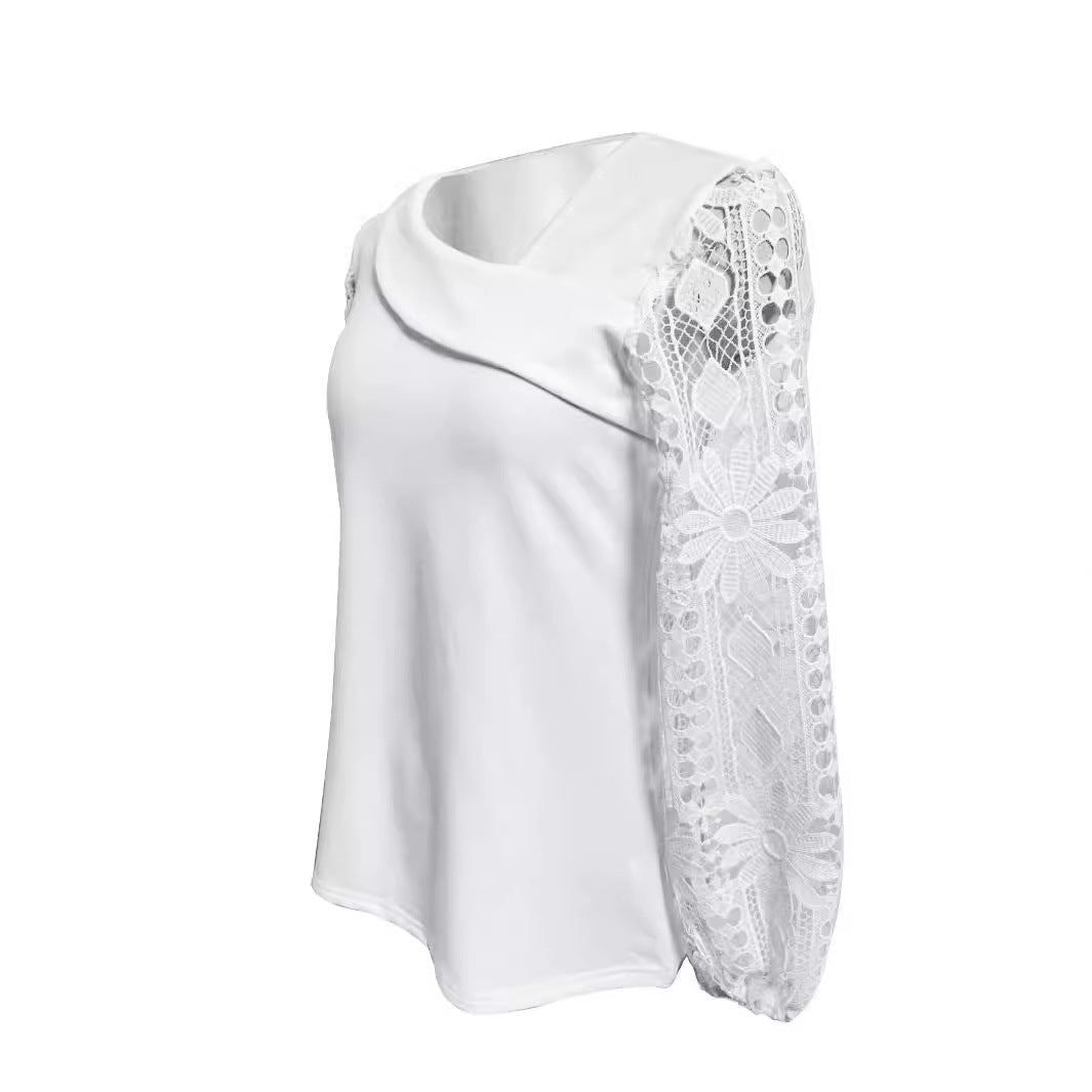 Sublim Bluse til Kvinder med Spidse Detaljer og Elegant Design