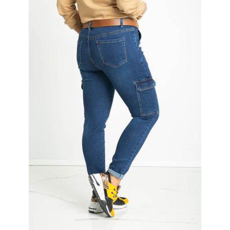Dame Cargo Jeans med praktiske lommer og moderne pasform