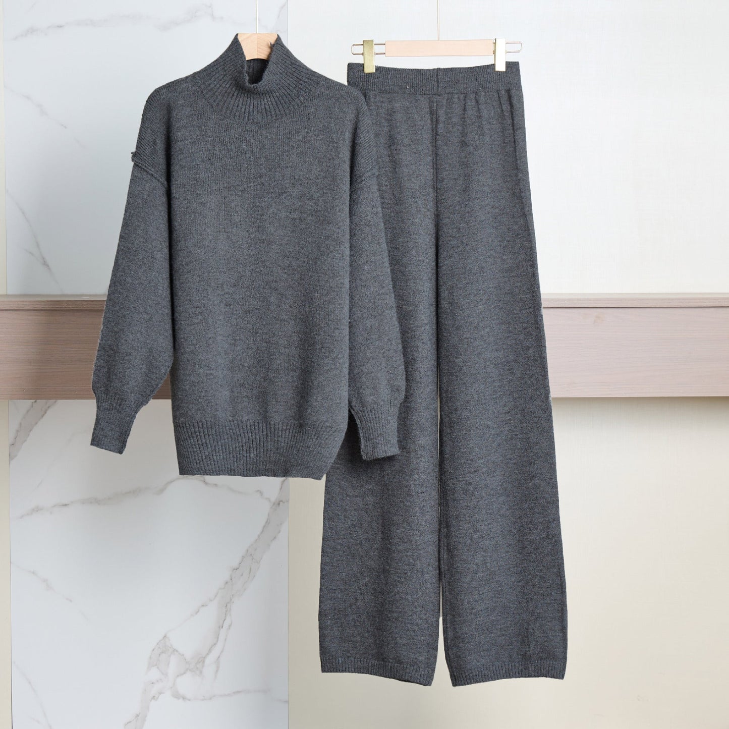 Elegant Loungewear Sæt til Kvinder i Blødt Strik