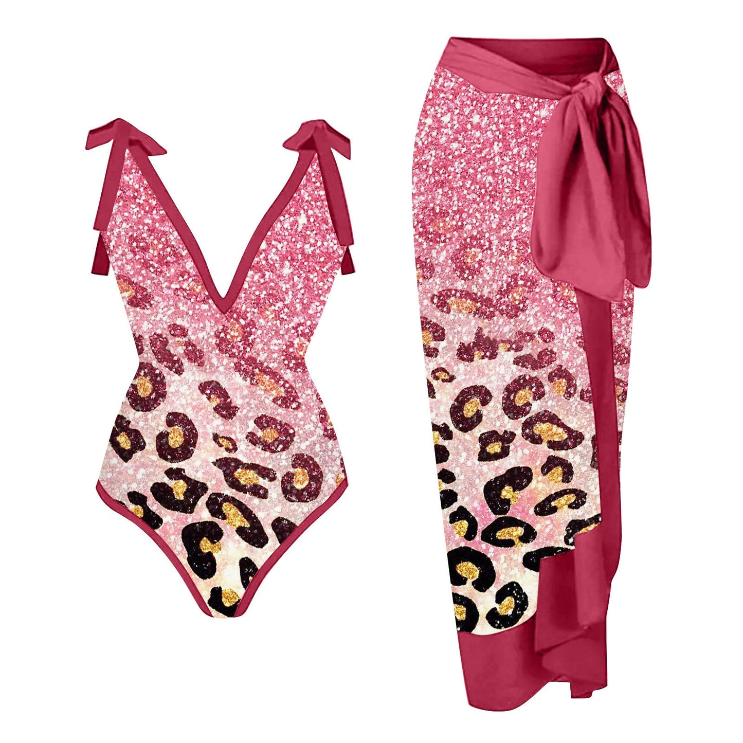 Elegant Badhälsning Set med Chic Knytdräkt